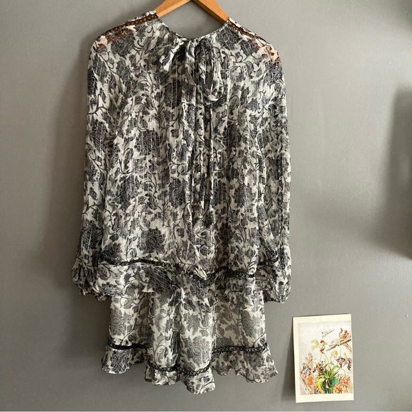 Zimmermann Flouncy Silk Romper Play Suit Size 8 - Picture 2 of 6